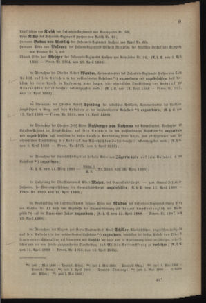 Kaiserlich-königliches Armee-Verordnungsblatt: Personal-Angelegenheiten 18880415 Seite: 3