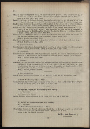 Kaiserlich-königliches Armee-Verordnungsblatt: Personal-Angelegenheiten 18880427 Seite: 16