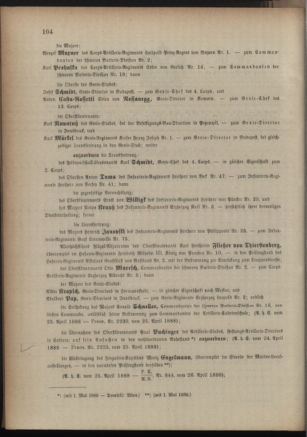 Kaiserlich-königliches Armee-Verordnungsblatt: Personal-Angelegenheiten 18880427 Seite: 2