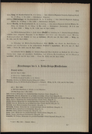 Kaiserlich-königliches Armee-Verordnungsblatt: Personal-Angelegenheiten 18880430 Seite: 3