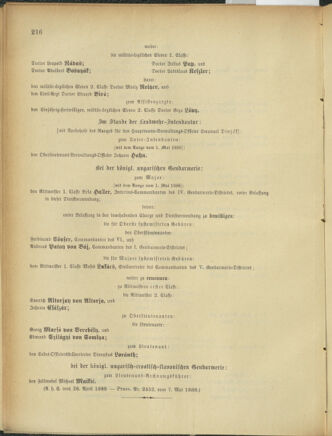 Kaiserlich-königliches Armee-Verordnungsblatt: Personal-Angelegenheiten 18880511 Seite: 20