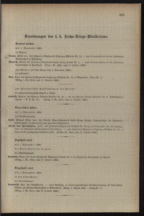 Kaiserlich-königliches Armee-Verordnungsblatt: Personal-Angelegenheiten 18881021 Seite: 5