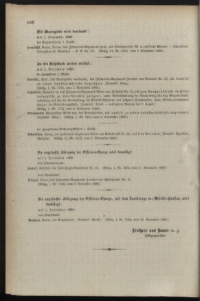 Kaiserlich-königliches Armee-Verordnungsblatt: Personal-Angelegenheiten 18881115 Seite: 6