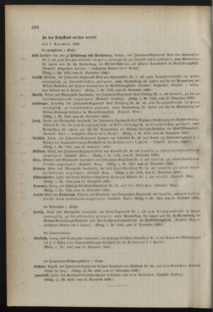 Kaiserlich-königliches Armee-Verordnungsblatt: Personal-Angelegenheiten 18881130 Seite: 20