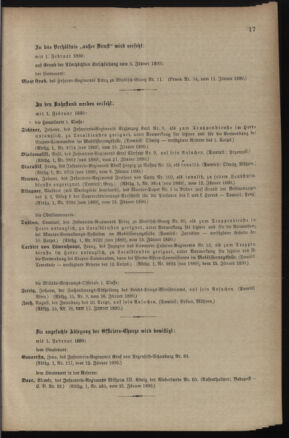 Kaiserlich-königliches Armee-Verordnungsblatt: Personal-Angelegenheiten 18900122 Seite: 7