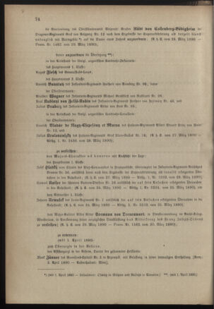 Kaiserlich-königliches Armee-Verordnungsblatt: Personal-Angelegenheiten 18900331 Seite: 14