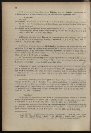 Kaiserlich-königliches Armee-Verordnungsblatt: Personal-Angelegenheiten 18900405 Seite: 4