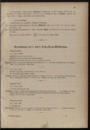 Kaiserlich-königliches Armee-Verordnungsblatt: Personal-Angelegenheiten 18900405 Seite: 5