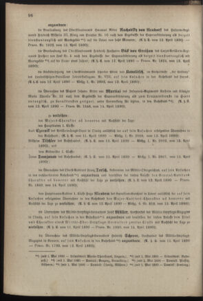 Kaiserlich-königliches Armee-Verordnungsblatt: Personal-Angelegenheiten 18900415 Seite: 4