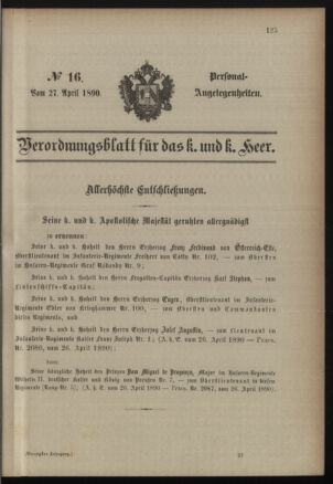 Kaiserlich-königliches Armee-Verordnungsblatt: Personal-Angelegenheiten 18900427 Seite: 19