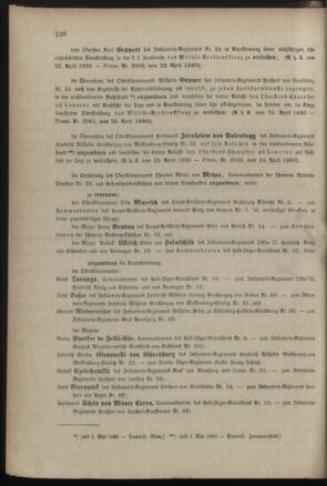 Kaiserlich-königliches Armee-Verordnungsblatt: Personal-Angelegenheiten 18900427 Seite: 2