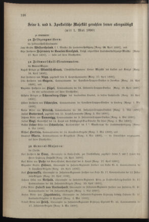 Kaiserlich-königliches Armee-Verordnungsblatt: Personal-Angelegenheiten 18900427 Seite: 20