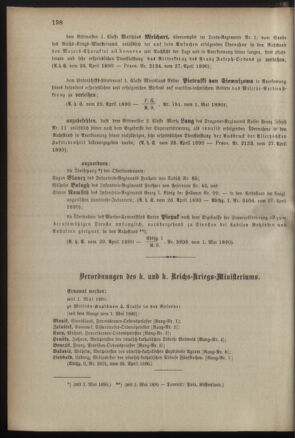 Kaiserlich-königliches Armee-Verordnungsblatt: Personal-Angelegenheiten 18900501 Seite: 2