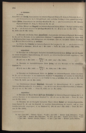 Kaiserlich-königliches Armee-Verordnungsblatt: Personal-Angelegenheiten 18900521 Seite: 2