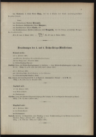 Kaiserlich-königliches Armee-Verordnungsblatt: Personal-Angelegenheiten 18910109 Seite: 5