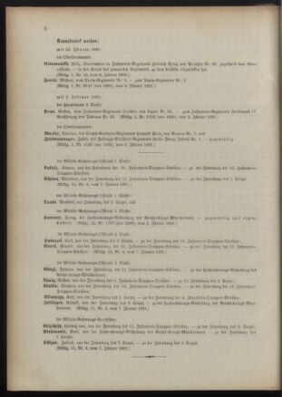 Kaiserlich-königliches Armee-Verordnungsblatt: Personal-Angelegenheiten 18910109 Seite: 6