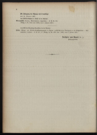 Kaiserlich-königliches Armee-Verordnungsblatt: Personal-Angelegenheiten 18910109 Seite: 8