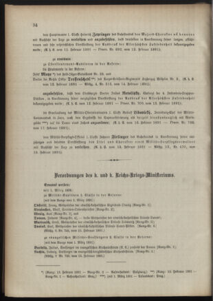 Kaiserlich-königliches Armee-Verordnungsblatt: Personal-Angelegenheiten 18910219 Seite: 2