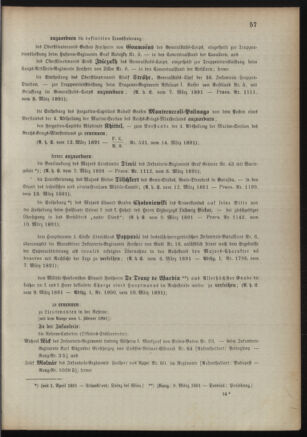 Kaiserlich-königliches Armee-Verordnungsblatt: Personal-Angelegenheiten 18910314 Seite: 3