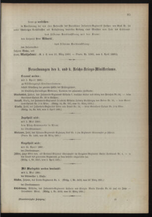 Kaiserlich-königliches Armee-Verordnungsblatt: Personal-Angelegenheiten 18910403 Seite: 5