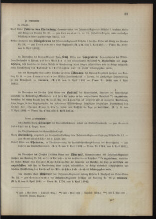 Kaiserlich-königliches Armee-Verordnungsblatt: Personal-Angelegenheiten 18910409 Seite: 3