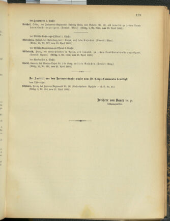 Kaiserlich-königliches Armee-Verordnungsblatt: Personal-Angelegenheiten 18910427 Seite: 23