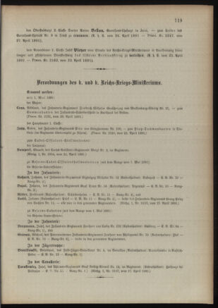 Kaiserlich-königliches Armee-Verordnungsblatt: Personal-Angelegenheiten 18910427 Seite: 5