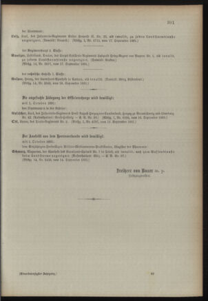 Kaiserlich-königliches Armee-Verordnungsblatt: Personal-Angelegenheiten 18910919 Seite: 11