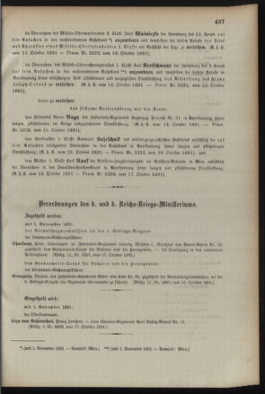 Kaiserlich-königliches Armee-Verordnungsblatt: Personal-Angelegenheiten 18911021 Seite: 7