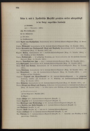 Kaiserlich-königliches Armee-Verordnungsblatt: Personal-Angelegenheiten 18911111 Seite: 16