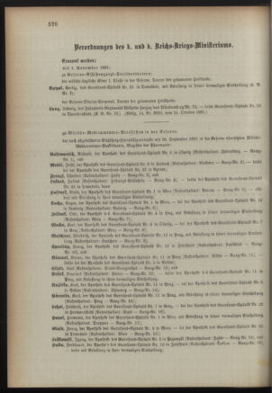 Kaiserlich-königliches Armee-Verordnungsblatt: Personal-Angelegenheiten 18911111 Seite: 32