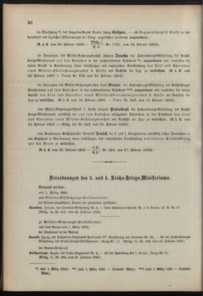 Kaiserlich-königliches Armee-Verordnungsblatt: Personal-Angelegenheiten 18920227 Seite: 2