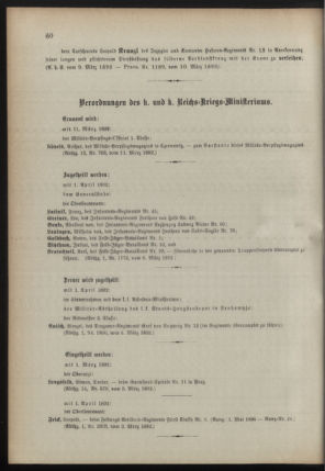 Kaiserlich-königliches Armee-Verordnungsblatt: Personal-Angelegenheiten 18920312 Seite: 4