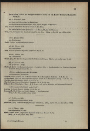 Kaiserlich-königliches Armee-Verordnungsblatt: Personal-Angelegenheiten 18920312 Seite: 9