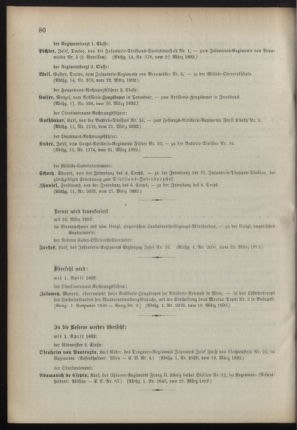 Kaiserlich-königliches Armee-Verordnungsblatt: Personal-Angelegenheiten 18920324 Seite: 6