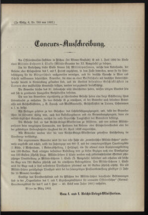 Kaiserlich-königliches Armee-Verordnungsblatt: Personal-Angelegenheiten 18920330 Seite: 7