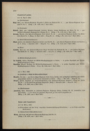 Kaiserlich-königliches Armee-Verordnungsblatt: Personal-Angelegenheiten 18920408 Seite: 4