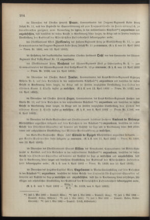 Kaiserlich-königliches Armee-Verordnungsblatt: Personal-Angelegenheiten 18920415 Seite: 2