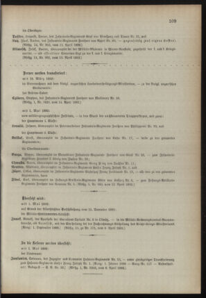 Kaiserlich-königliches Armee-Verordnungsblatt: Personal-Angelegenheiten 18920415 Seite: 7