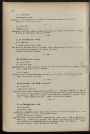 Kaiserlich-königliches Armee-Verordnungsblatt: Personal-Angelegenheiten 18920514 Seite: 26