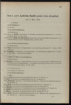 Kaiserlich-königliches Armee-Verordnungsblatt: Personal-Angelegenheiten 18920514 Seite: 3