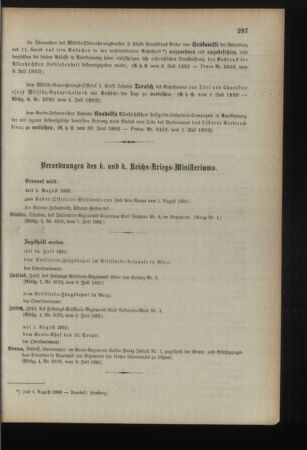 Kaiserlich-königliches Armee-Verordnungsblatt: Personal-Angelegenheiten 18920711 Seite: 5