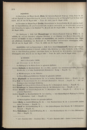 Kaiserlich-königliches Armee-Verordnungsblatt: Personal-Angelegenheiten 18920830 Seite: 2