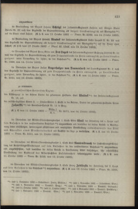 Kaiserlich-königliches Armee-Verordnungsblatt: Personal-Angelegenheiten 18921015 Seite: 3