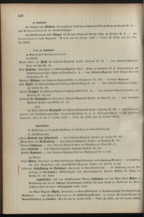 Kaiserlich-königliches Armee-Verordnungsblatt: Personal-Angelegenheiten 18921019 Seite: 2