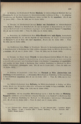 Kaiserlich-königliches Armee-Verordnungsblatt: Personal-Angelegenheiten 18921019 Seite: 3