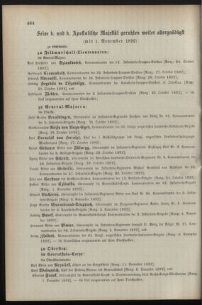 Kaiserlich-königliches Armee-Verordnungsblatt: Personal-Angelegenheiten 18921027 Seite: 10