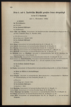 Kaiserlich-königliches Armee-Verordnungsblatt: Personal-Angelegenheiten 18921122 Seite: 4