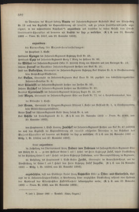 Kaiserlich-königliches Armee-Verordnungsblatt: Personal-Angelegenheiten 18921130 Seite: 2