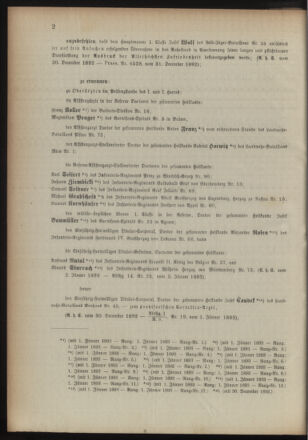 Kaiserlich-königliches Armee-Verordnungsblatt: Personal-Angelegenheiten 18930105 Seite: 2